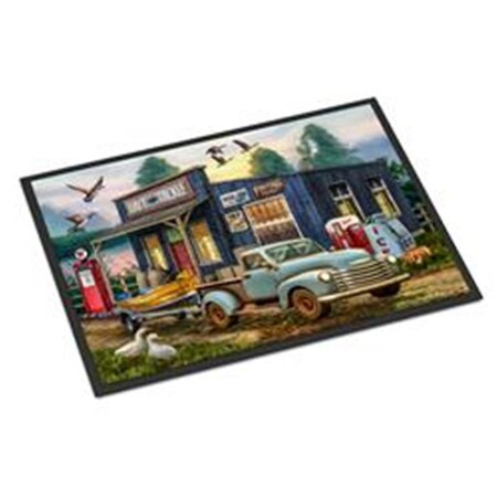 Carolines Treasures 18 x 27 in. Early Bird Catches the Fish Bait Shop Indoor or Outdoor Mat PTW2065MAT